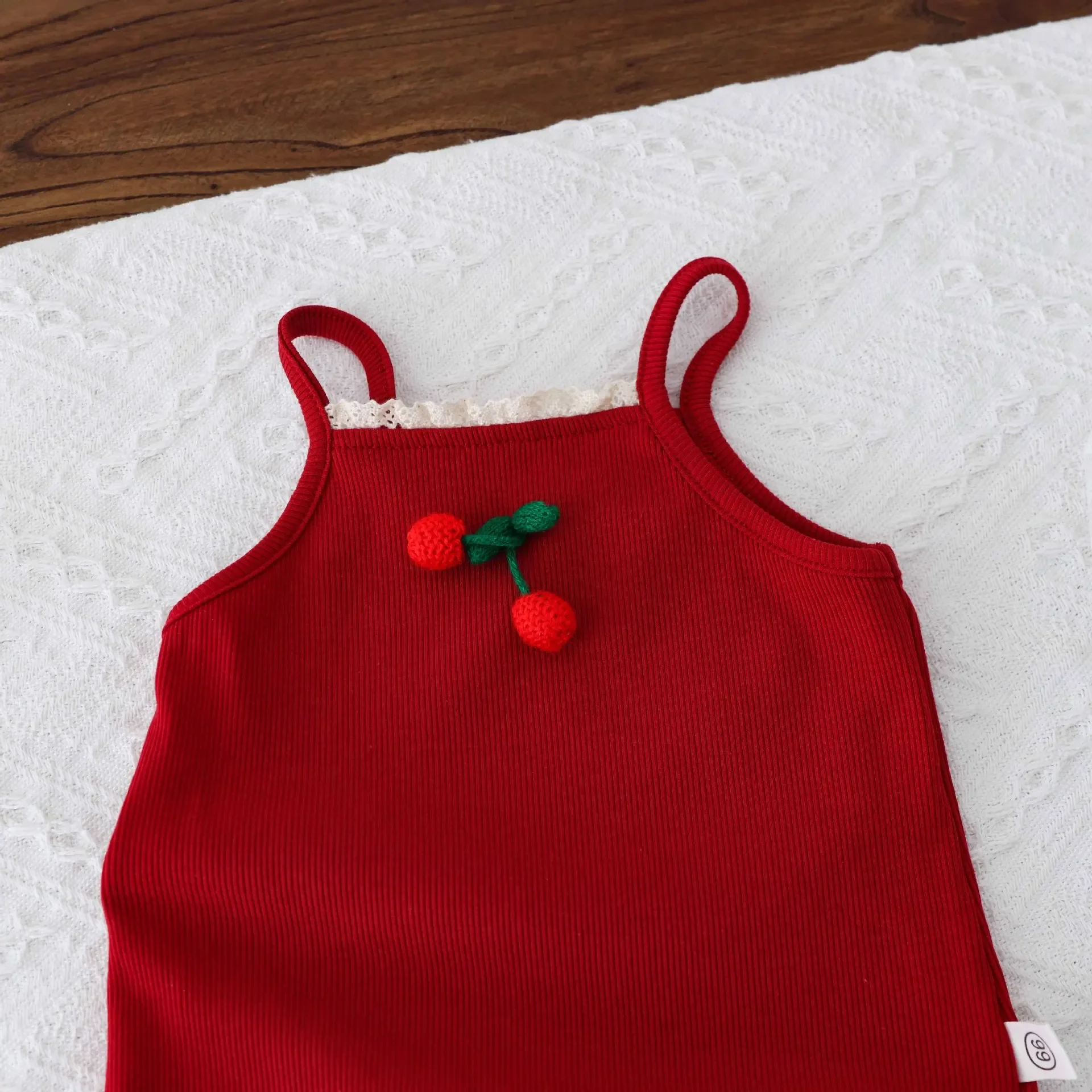 Baby Summer Thin Cherry Blossom Onesie Cotton Romper Suit Newborn Girl Boy Clothes Full Month Hundred Days Babywear