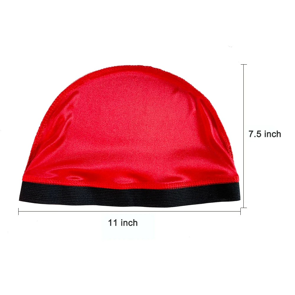 4PCS Silky Dome Wave Cap 2024 New Uniex Silky Dome Cap For Men Wig Cap Night Sleep Headcover Beanie Bonnet Hair Accessories 2