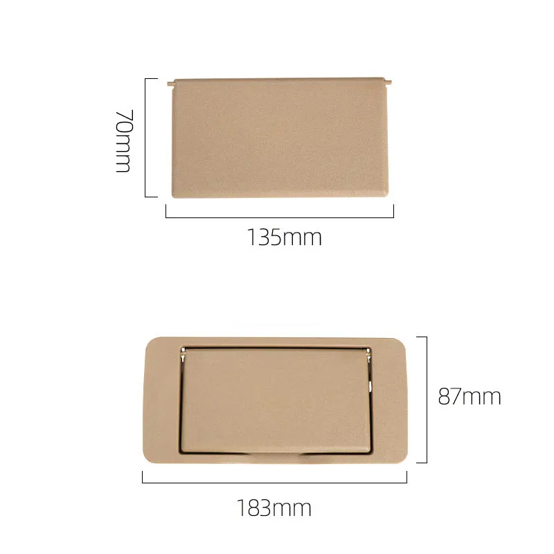 Sun Visor Shade Mirror Cover Interior Makeup Mirror Cosmetic Cover Black Beige Grey For Mercedes Benz C-Class W203