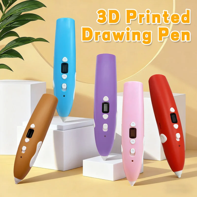 New Portable painting and printing tools USB charging 3D printing pen set LCD screen multi-mode process kit