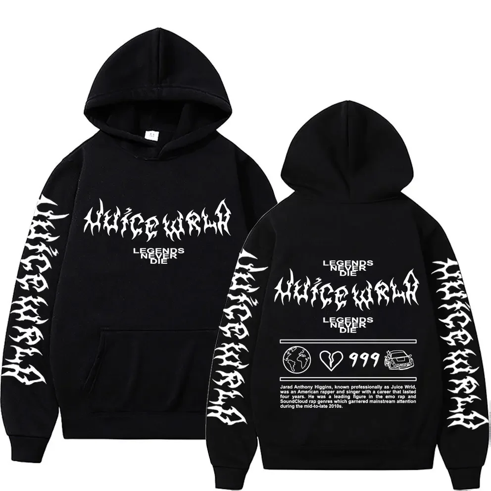 

Rapper Juice Wrld 999 Graphic Hoodie Men Women Fashion Hip Hop Hooded Sweatshirts Gothic Vintage Oversized Pullovers Streetwear