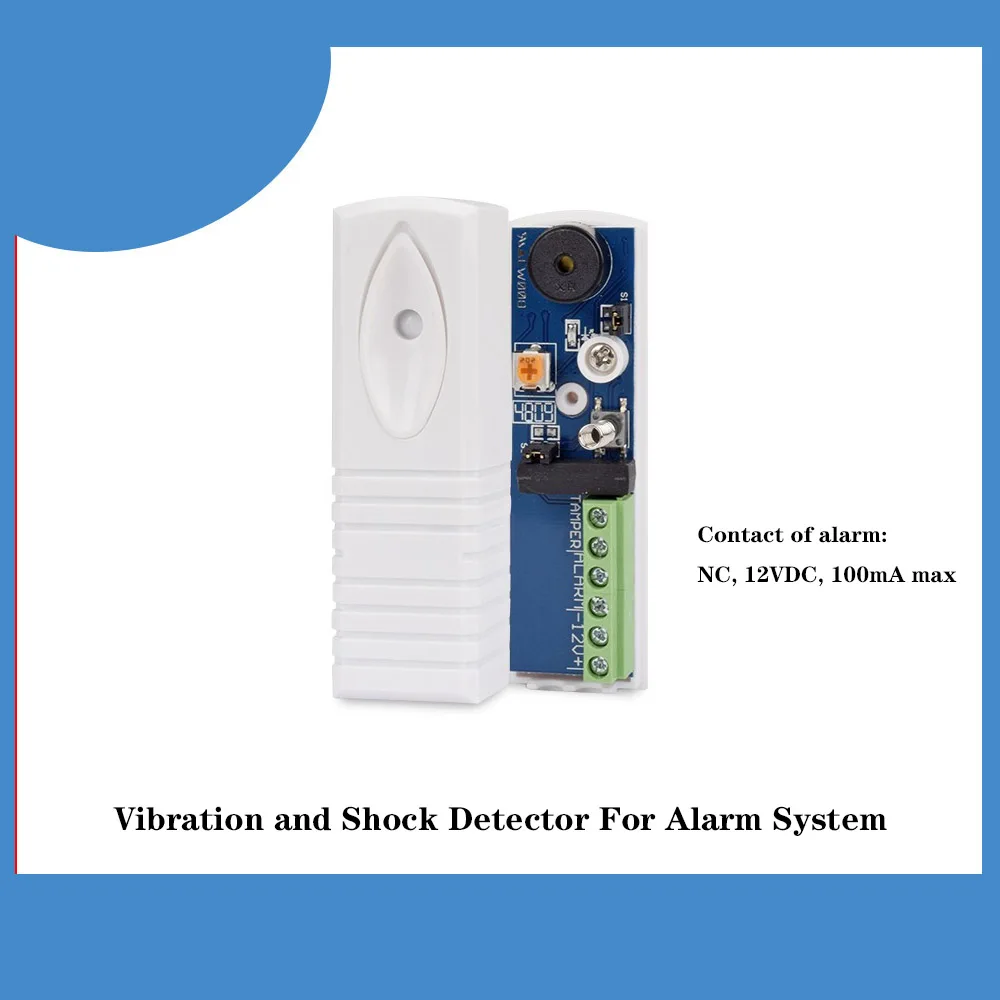 Security Alarm Intelligent Digital Wired Vibration Detector Alarm Shock