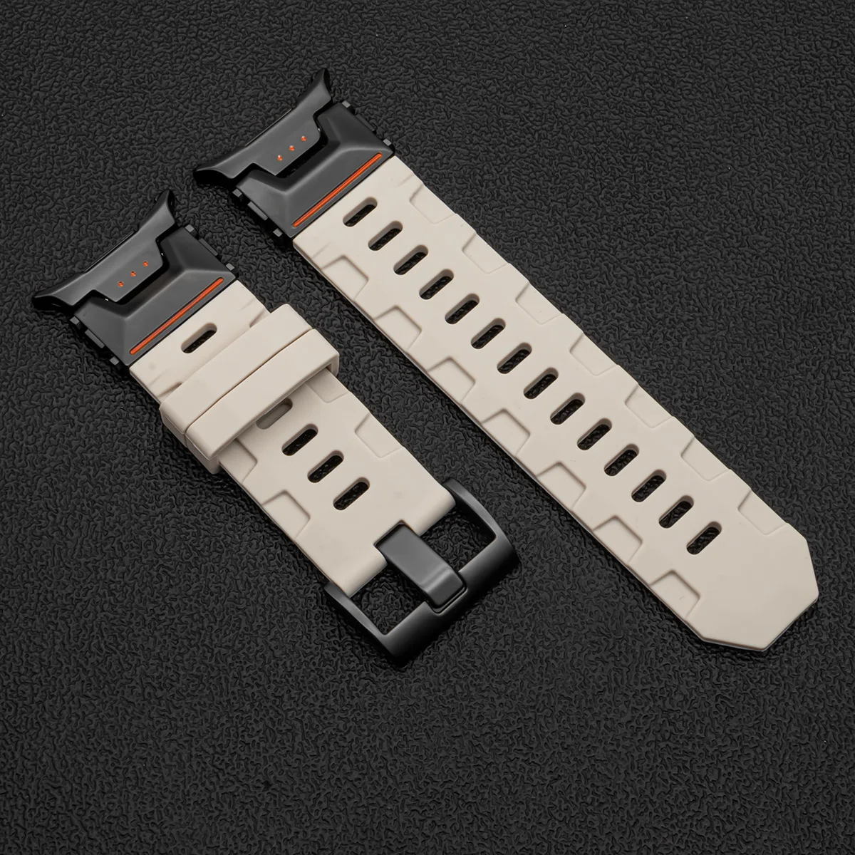 Luxury Men's Sport Silicone Band with Curved End Design