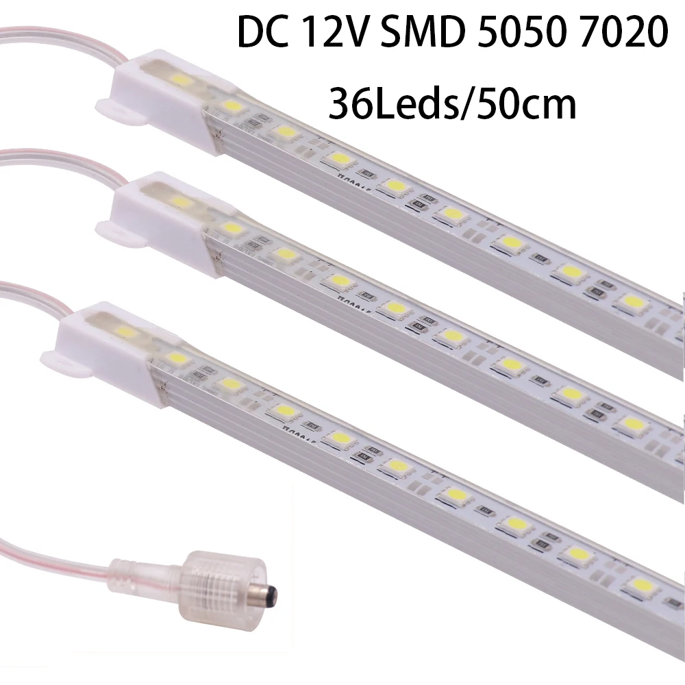 

12V Led Light Bar 50CM SMD 5050 7020 36Leds IP67 Waterproof Hard Rigid LED Strip Light for Kitchen Under Cabinet Light 2/5/10Pcs