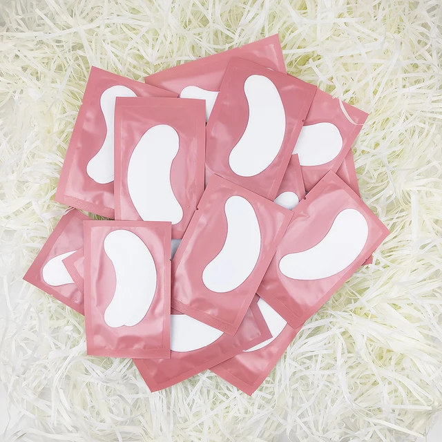 25/50/100Pairs Eye Patches Under Eyelash Pads for Building Hydrogel Paper Patches Lint Free Stickers for False Eyelashes LAUKISS 6