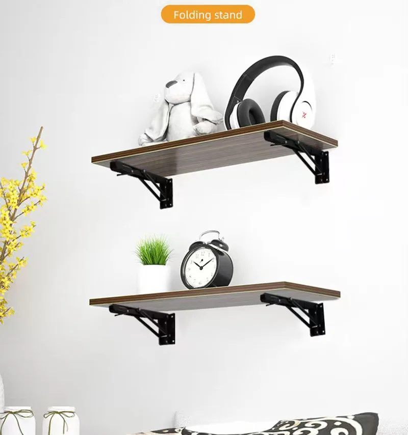 Compact 8-Inch Heavy Duty Wall-Mounted Folding Shelf Bracket