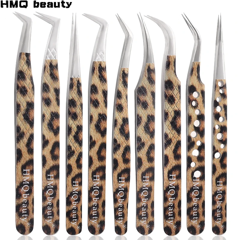 

Eyelash Tweezers Extension Leopard Non-magnetic Pincet Stainless Steel Superhard Tweezers High Precision Anti-Static Tweezers