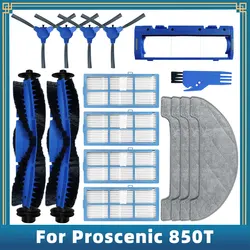 Replacement For Proscenic 850T Robot Vacuum Cleaner Spare Parts Accessories Main Side Brush Hepa Filter Mop Rag Brush Cover