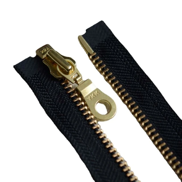 Metallic YKK No.5 Open End Zippers 80cm.