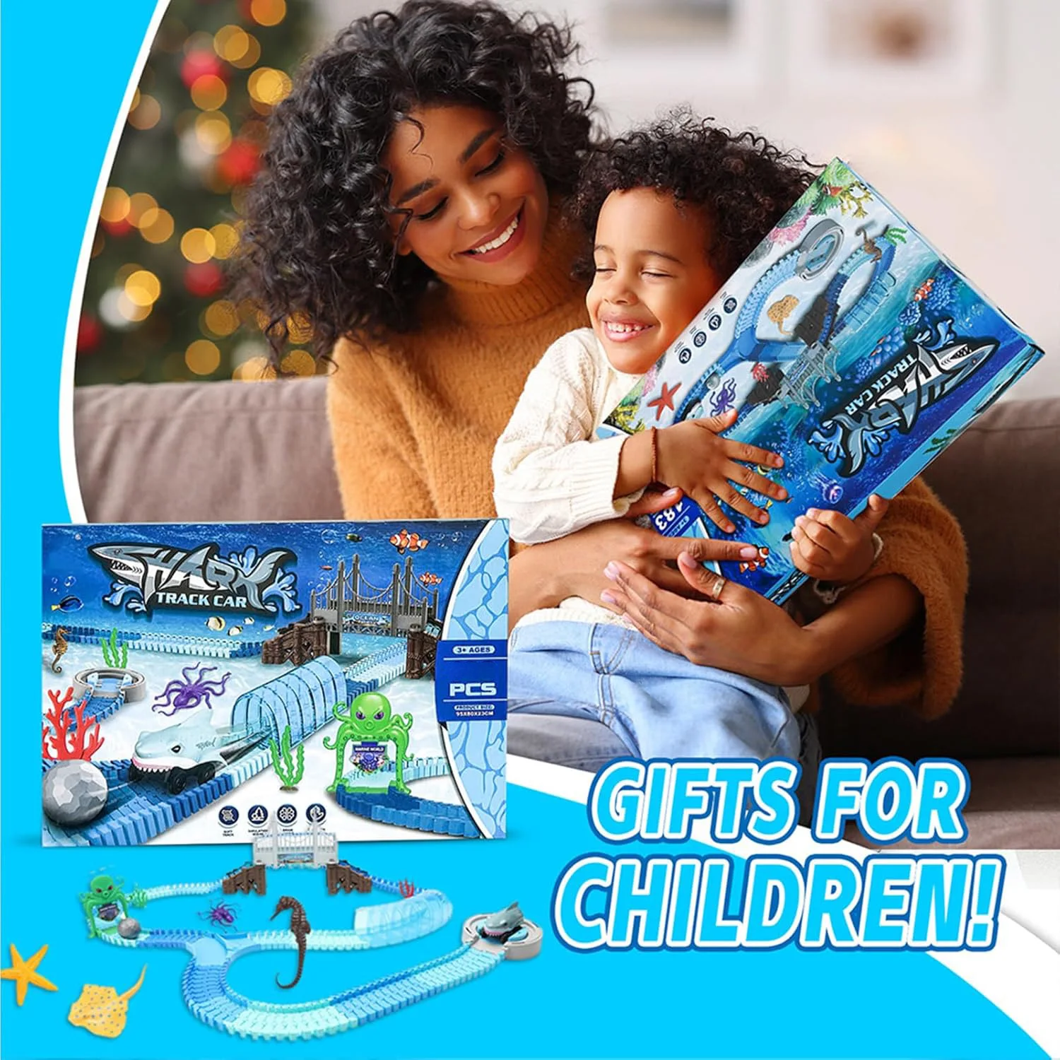 Board Game Toy Children's Electric Shark Rail Car Puzzle