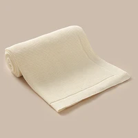 Couvertures pour bébé 100x80cm, tricot en coton, pour nouveau-né, garçon et fille, poussette, lit, lange d'emmaillotage, couettes Super douces, tapis de réception pour tout-petits 2