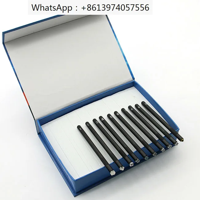 Fable Brand Gemstone Mohs Durezza Pencil Set Completo Mohs Durometro Penna 1-10 Level