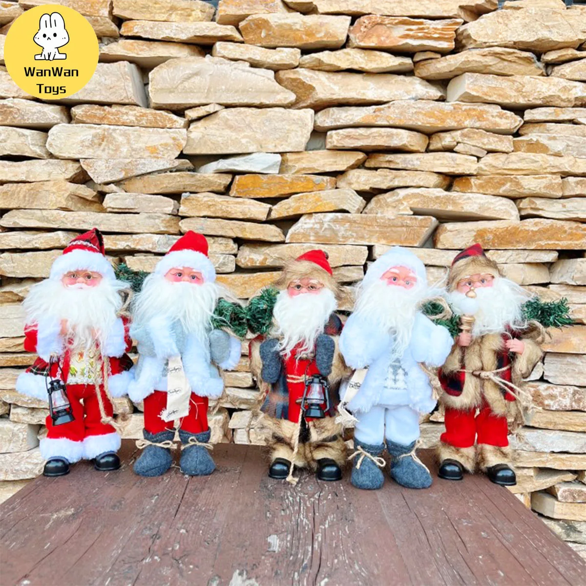 New Christmas Santa Claus Doll Toy Festive Atmosphere Singing Classic Decorative Ornament Christmas Gift Battery Children's Toy