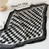 Korean Crinkle Hair Bands Scarf Satin Hijab Head Wraps Neckerchief Office Ladies Professional Small Shawl Square Scarves Bandana 3