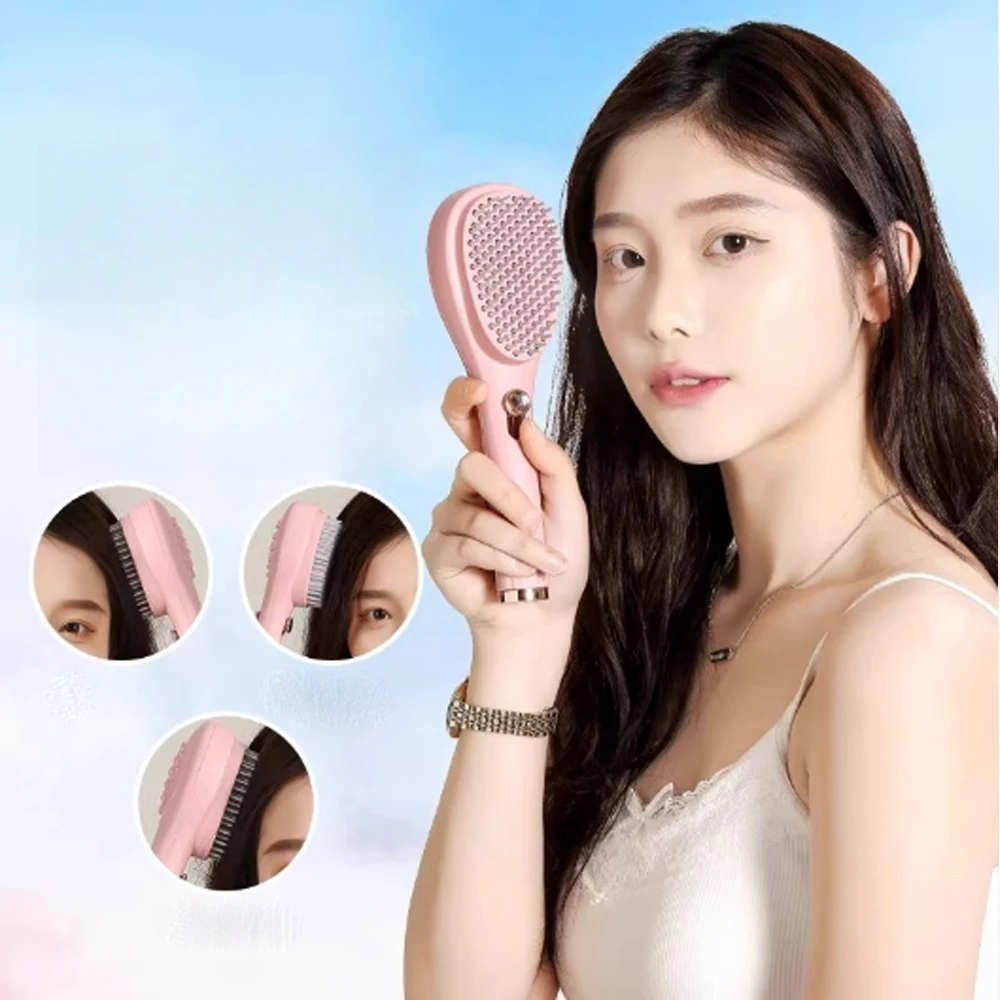 1pcs 매직 개폐식 헤어 빗-모든 모발 유형을 위한 정전기 방지 두피 마사지 및 엉킴 방지 브러쉬 휴일 선물 상자 미용 도구