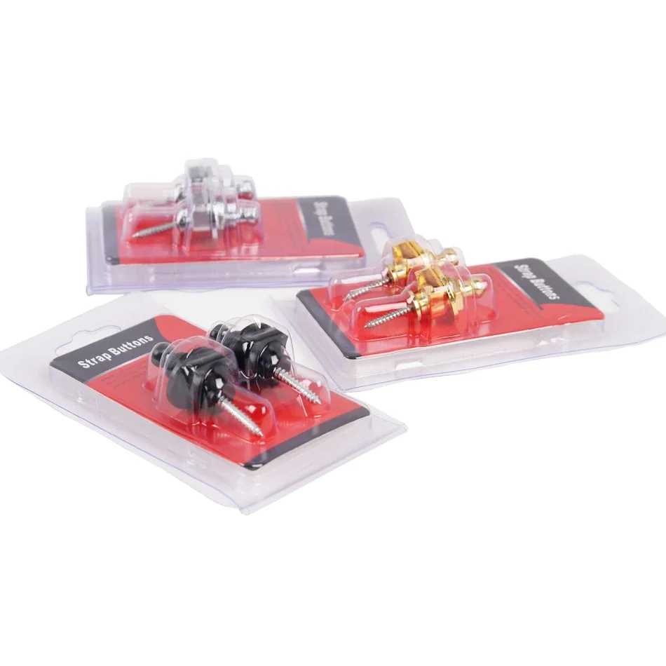2-Piece Guitar Strap Lock Set with Button - Available in 3 Colors