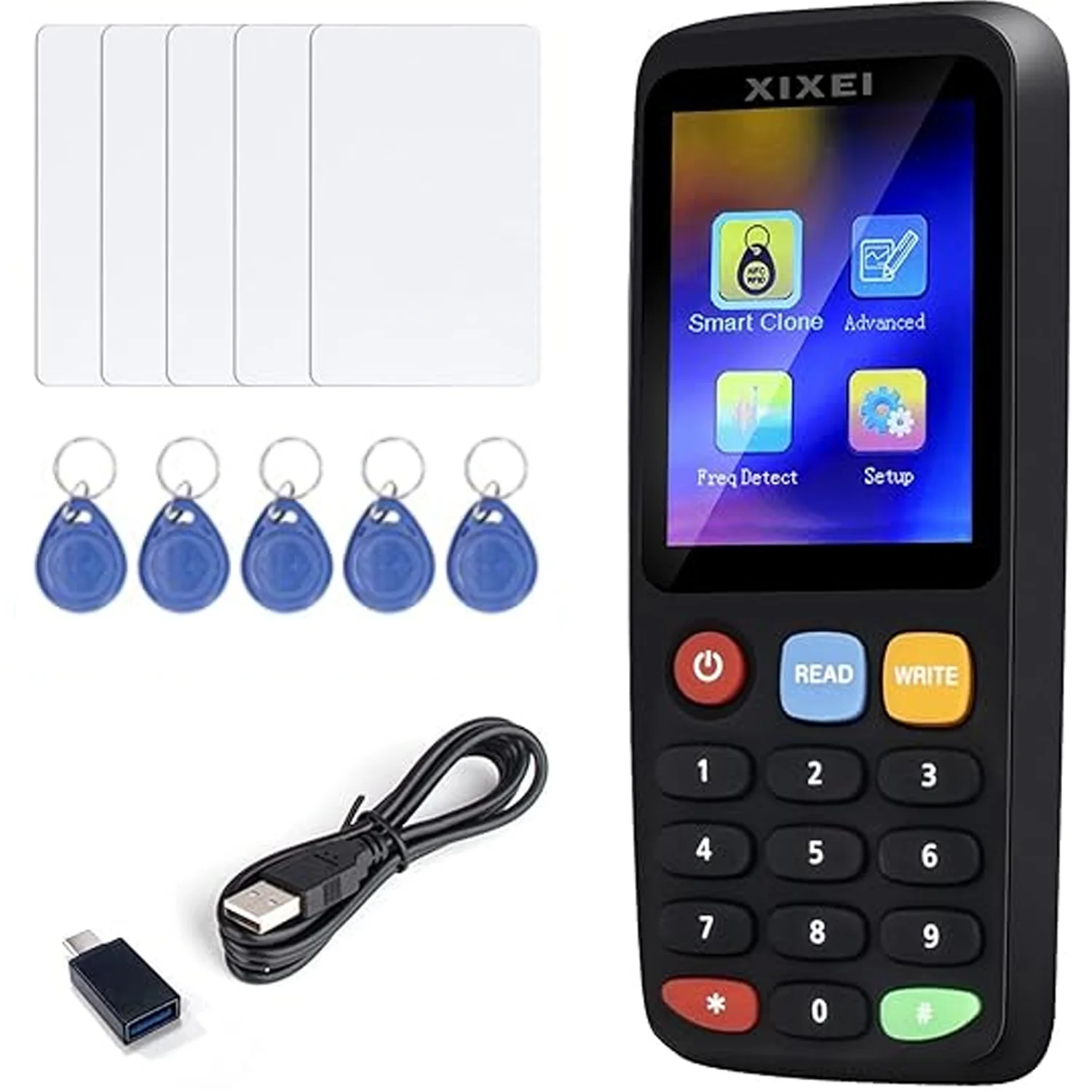 X7 Smart Chip Card Reader RFID Clone Programmer 13.56Mhz Key Duplicator ...