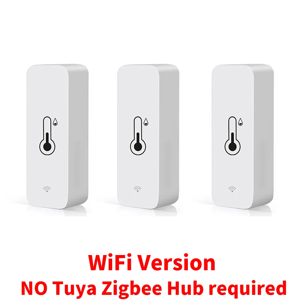 SPORTARC Set 4 Sensori WiFi Temperatura E Umidità Per Tuya/Smart Life – Monitoraggio Remoto E Allarmi Su App, Ideale Per Esterno E Interno