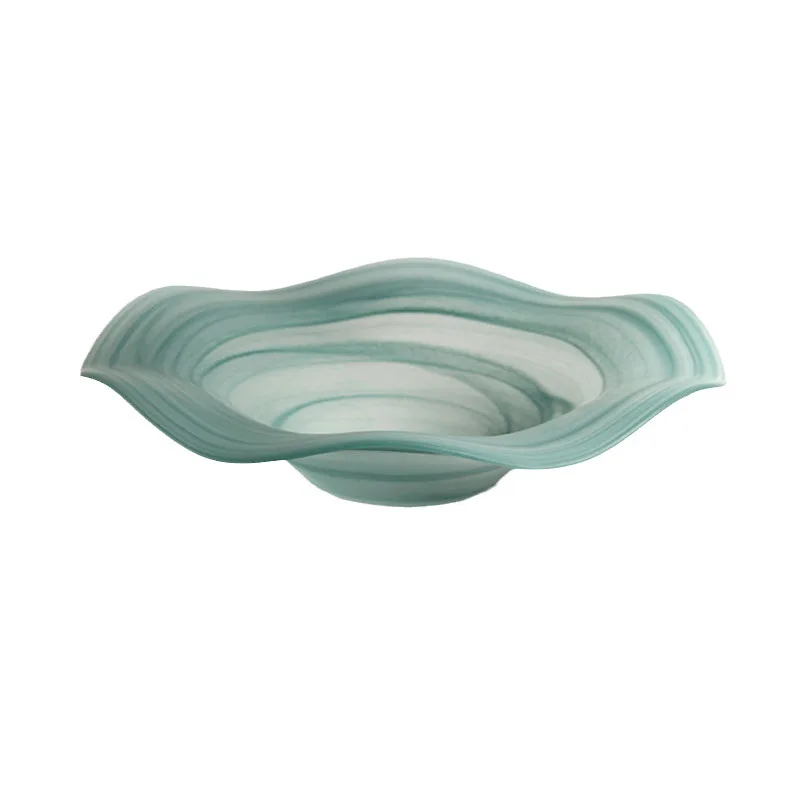 Fruit Tray Living Room Household Fashion Coffee Table Decoration Storage Tray Creative Simplicity Modern Glass Fruit Salad Bowl 5