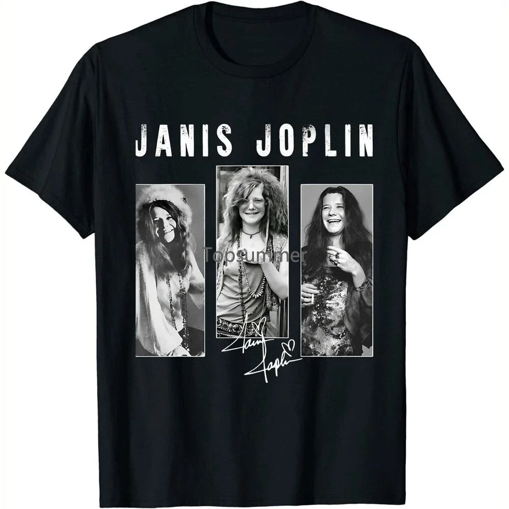 

Janis Joplin Black T-Shirt Short Sleeve Unisex