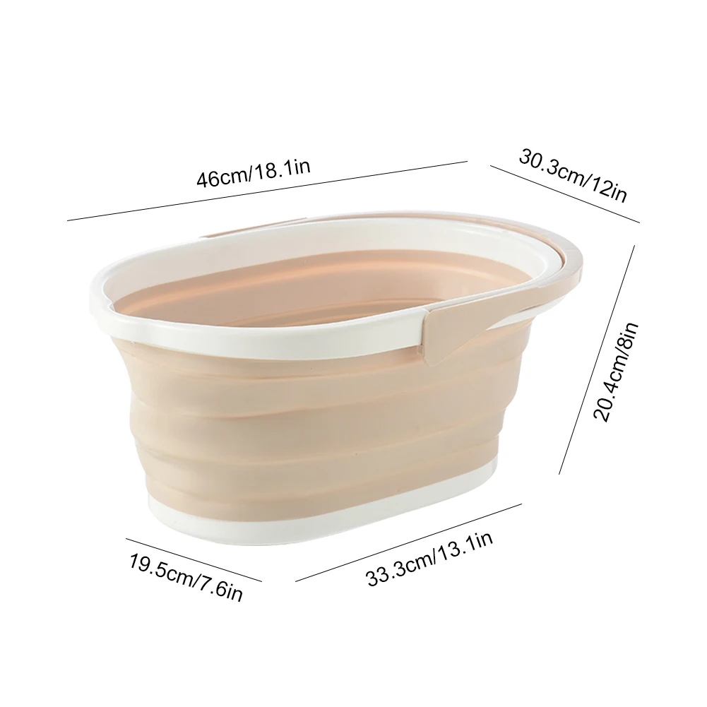 Cleaning Bucket High-Temperature Resistant Portable Water Pail With Hanging Hole Rectangular For Outdoor Garden Camping Fishing