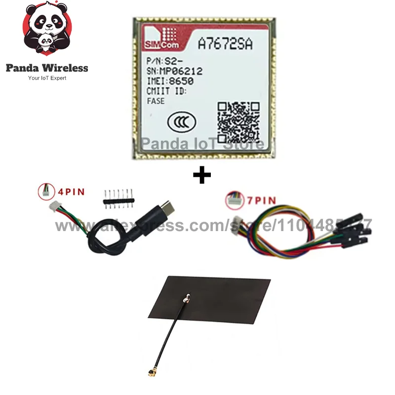 SIMcom A7672SA A7672SA-FASE A7672SA-LASE LTE CAT1 4G+2G 코어 보드 D24*24 퀄컴 칩 지원 데이터+GNSS(옵션) 음성