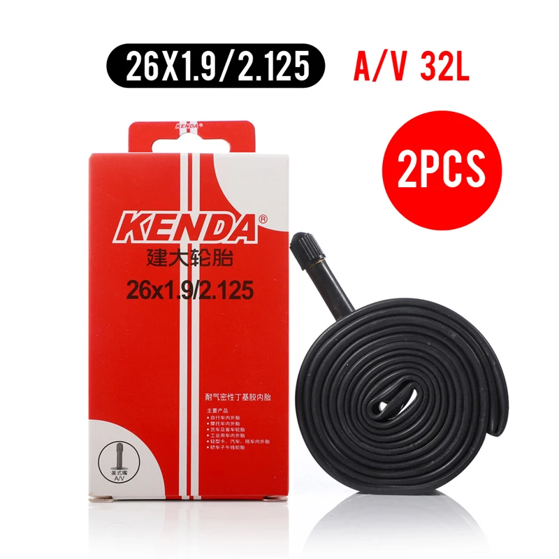 Coppia Camere D'Aria KENDA 26x1.25/1.5 Per MTB, Valvola Schrader/American, 2 Pezzi