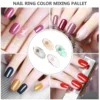 4 Pcs Carnelian Ring Nail Palette Paint DIY Color Plate Make up Mixing Tray 5