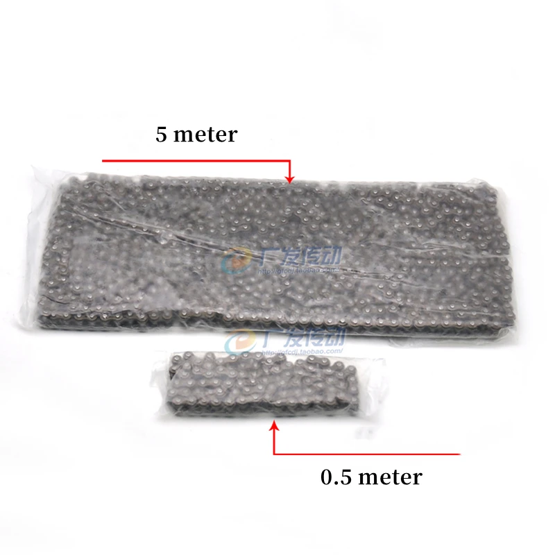 Single Row Stainless Steel Chain for Industrial Transmission Short Pitch Roller Chain 0.5/1.5/5m 05B/06B/06C/08A/08B/10A/12B