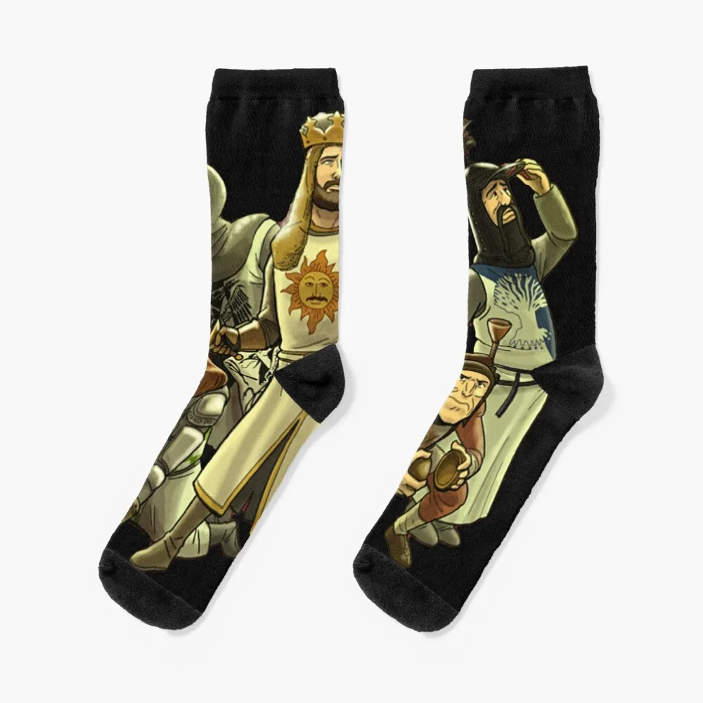 Monty's Knights of The Round Table Socks funny gift sport Soccer anime Socks Man Women's