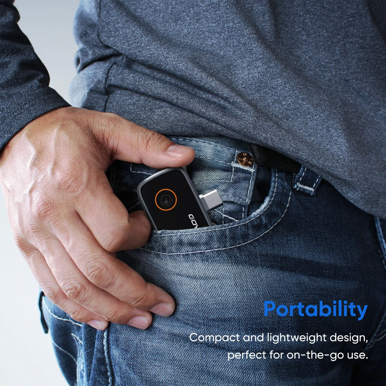 Thermal Camera for IOS & Android, 256x192 IR Resolution, Thermal Imager Camera,