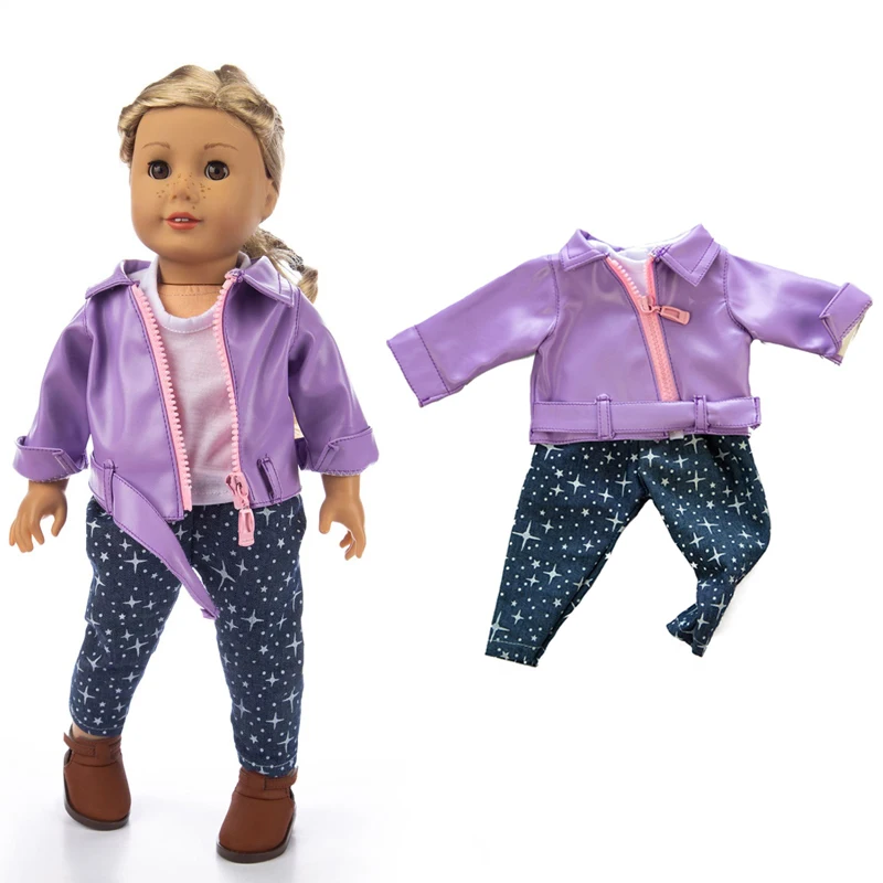 18 Inch Girl Doll Clothes Red Winter Coat Toys Doll Outfits Baby Girl Birthday Gifts