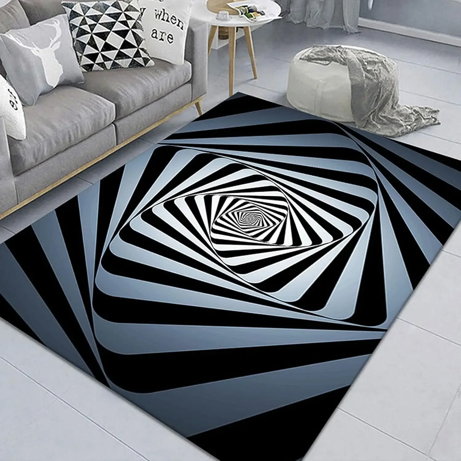 3D Vortex Illusion Rug 6