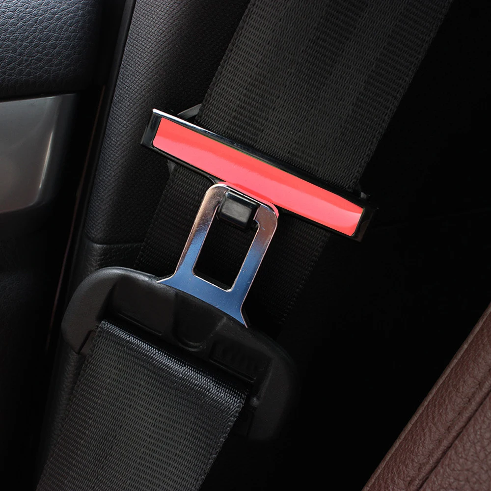 2pcs Universal Car Seatbelt Decorative Clip Car Seat Belt Limiter Retainer Safety Belt Stopper Auto Interior Accessories