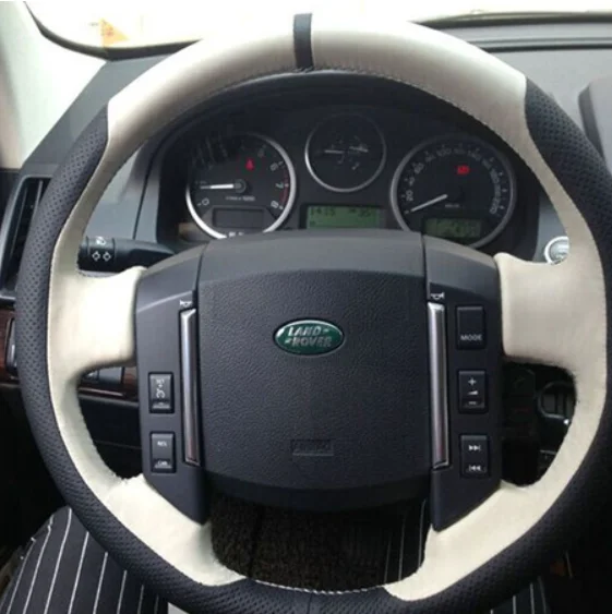 

DIY hand sewing leather car steering wheel cover for Land Rover Range Rover