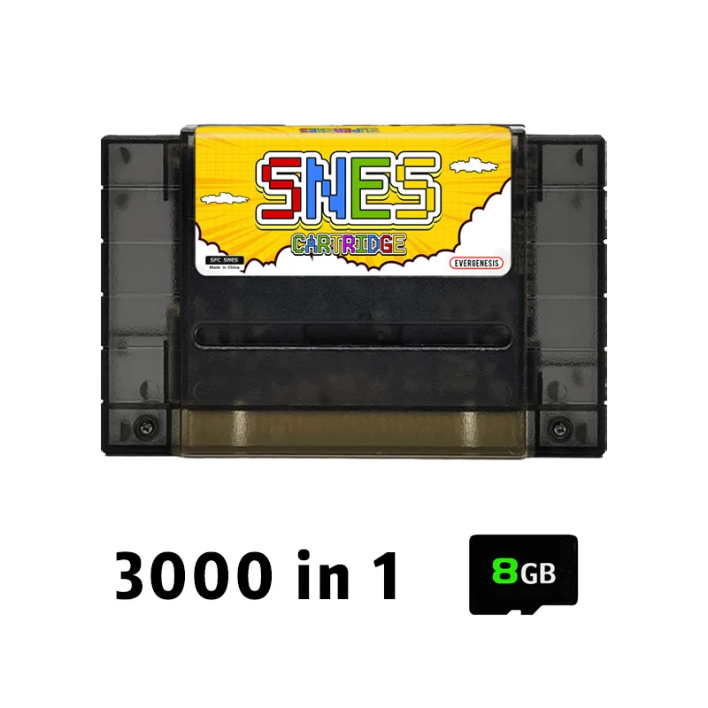 3000 in 1 V12 SNES Game Card With 8GB TF Card SFC Game