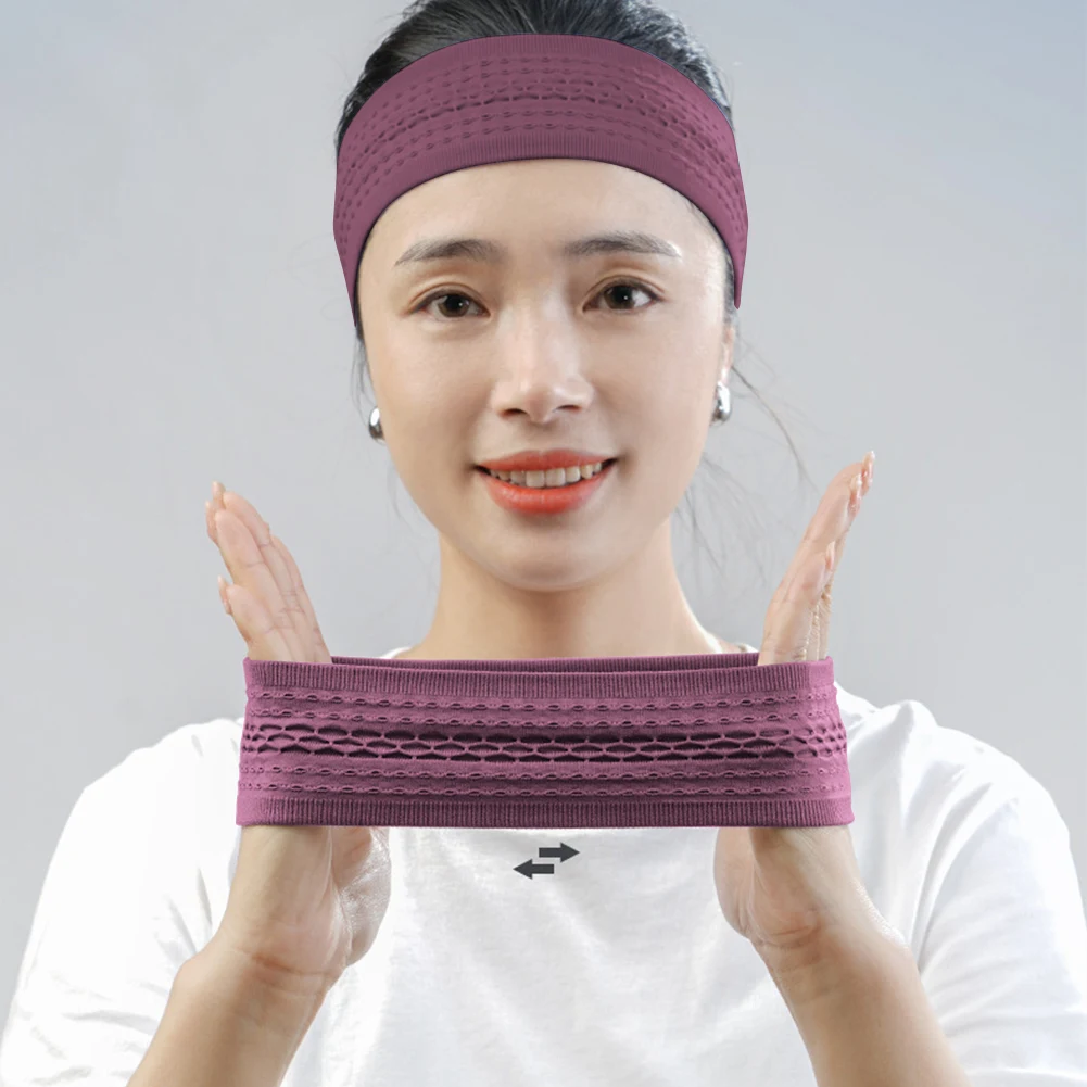 스포츠 헤드밴드 사이클링 헤어밴드 탄력 있는 수분 흡수 헤드밴드 미끄럼 방지 땀 흡수 헤드밴드 요가용 통기성 헤드밴드
