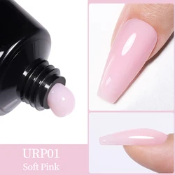 15ml Nail Extension Soak-Off UV LED Gel in Crystal White, Clear Nude Finish (Soft Pink)