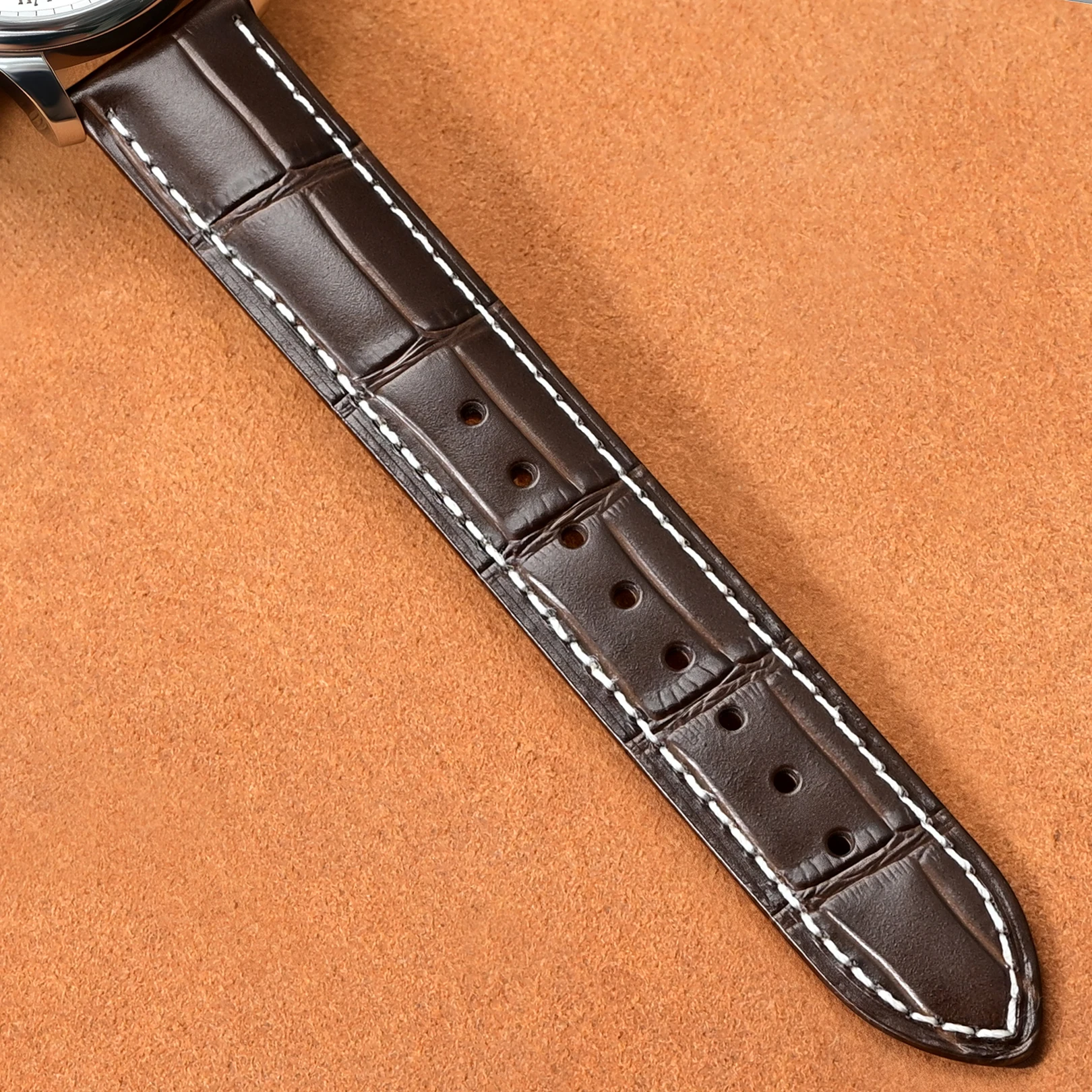 Premium Genuine Leather Watch Band - Universal Fit Replacement Wristband