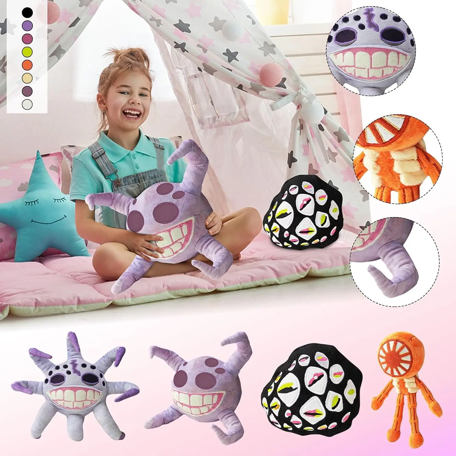 DoorsFloor 2 Peluche Falena Morbido: Cuscino Per Bambini E Fan, Regalo Halloween Natale