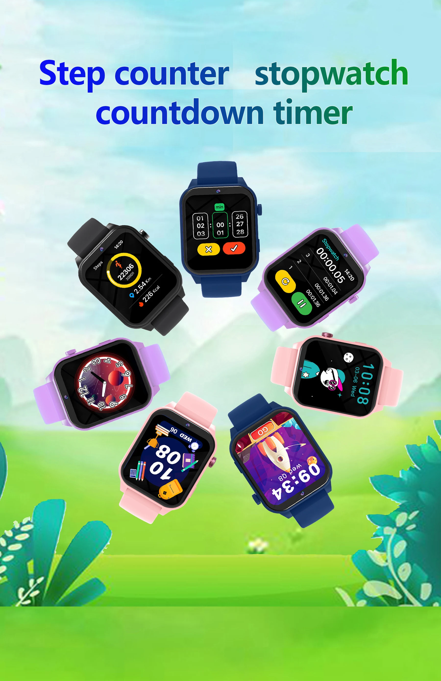Kids Smartwatch Game Flashlight Alarm Waterproof HD Touch Screen Camera Children Sports Smart Watch For Boys Girls Birthday Gift 3