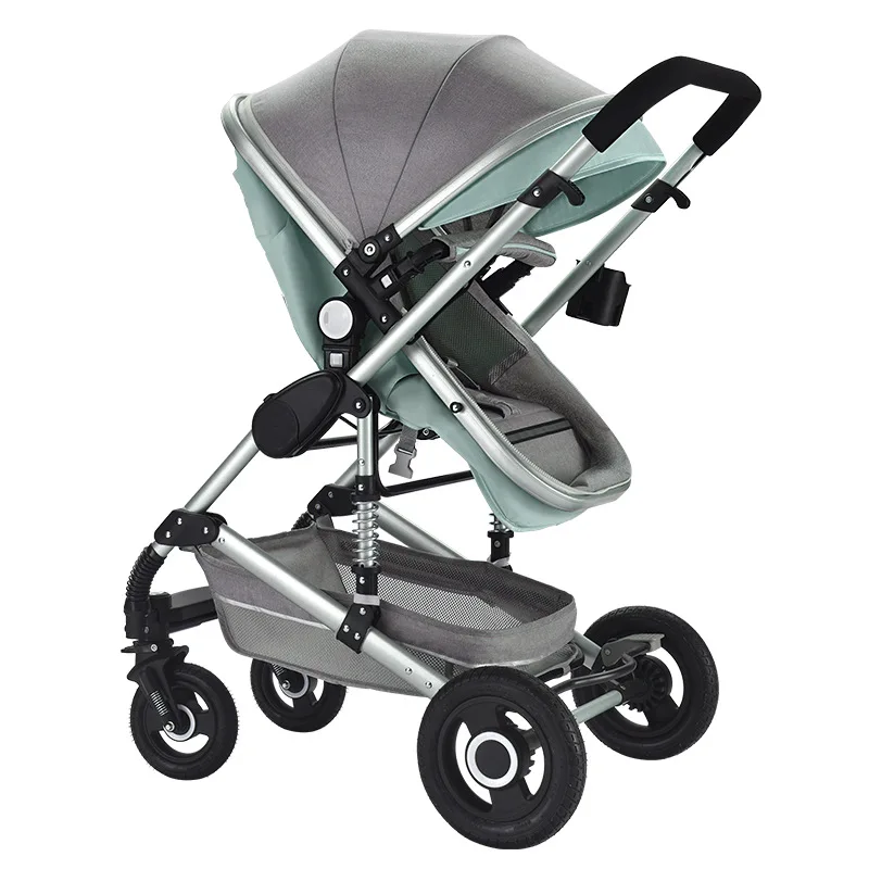 

Baby Stroller for Newborn High View Four Wheels Stroller Baby Bassinet Newborn Baby Stroller 2 In 1 Travel Light Luxury Stroller