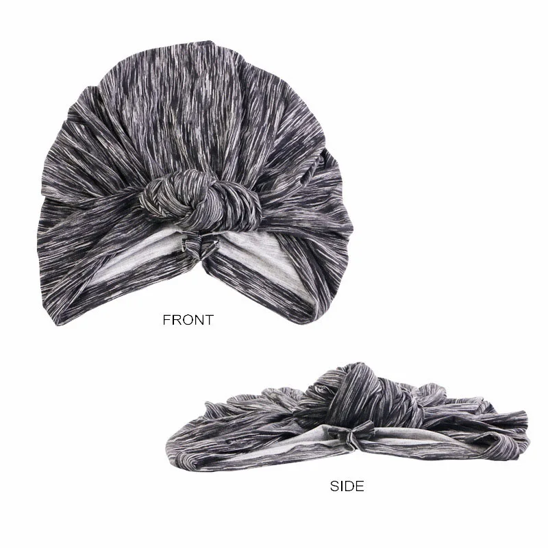 Top Knot Horns Turban Cap Muslim Fashion Hijab Hat Knotted Headscarf Hat Islam Abaya African Head Wrap Women Print Bonnet Chemo