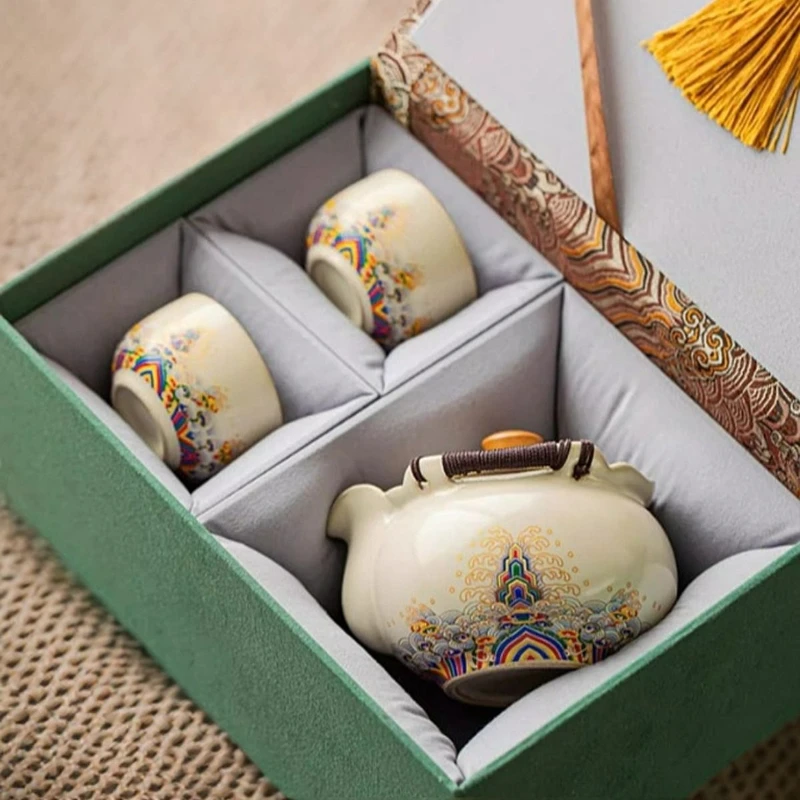 Beiges Kräutertee-set Für Eine Person Mit Hitzeschutzschale_voghion.com