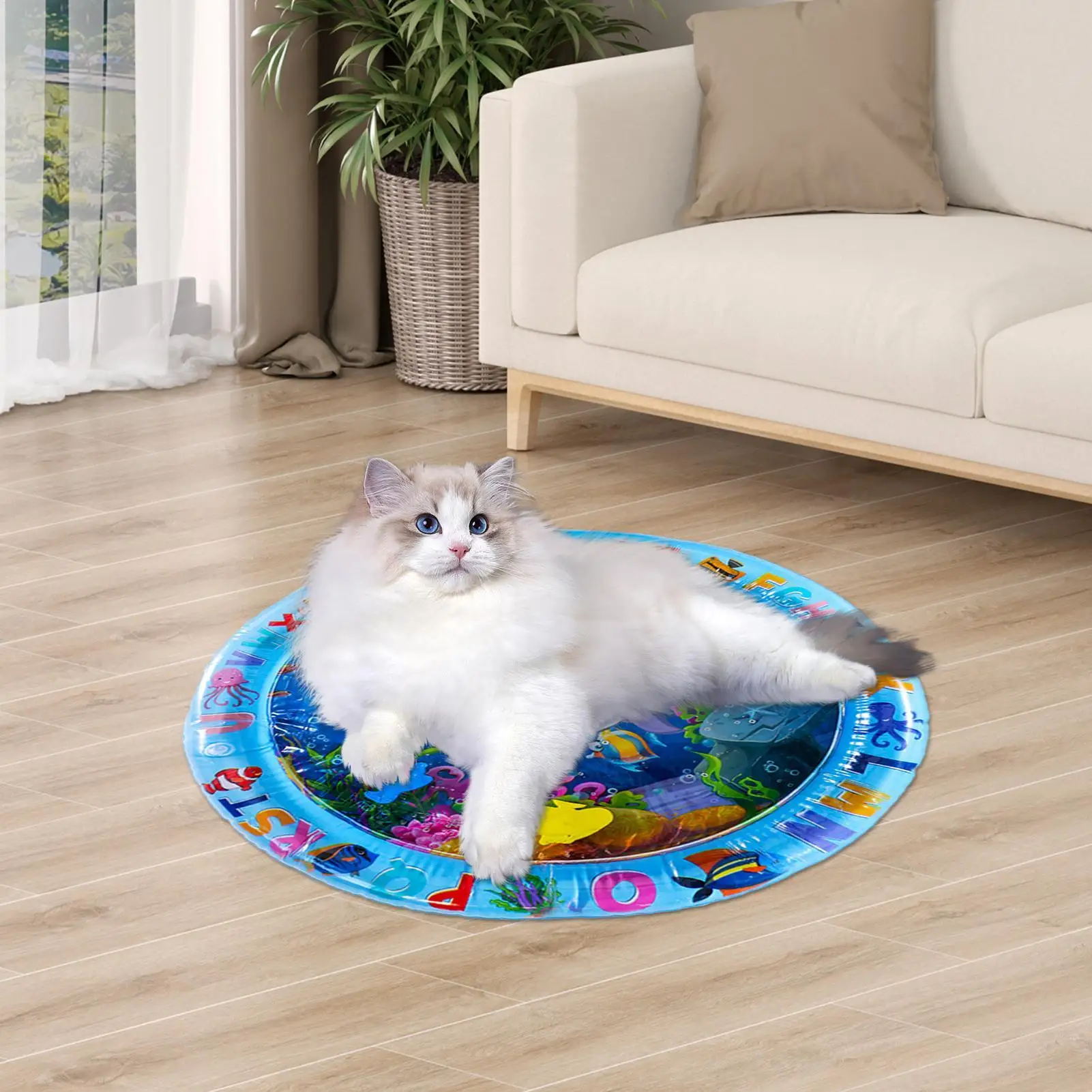 2025 New Thickened Cat  Water Mat Pet Cat Water Bed Game Mat Cool and Comfortable Water Sensory Game Mat for Pets and Children
