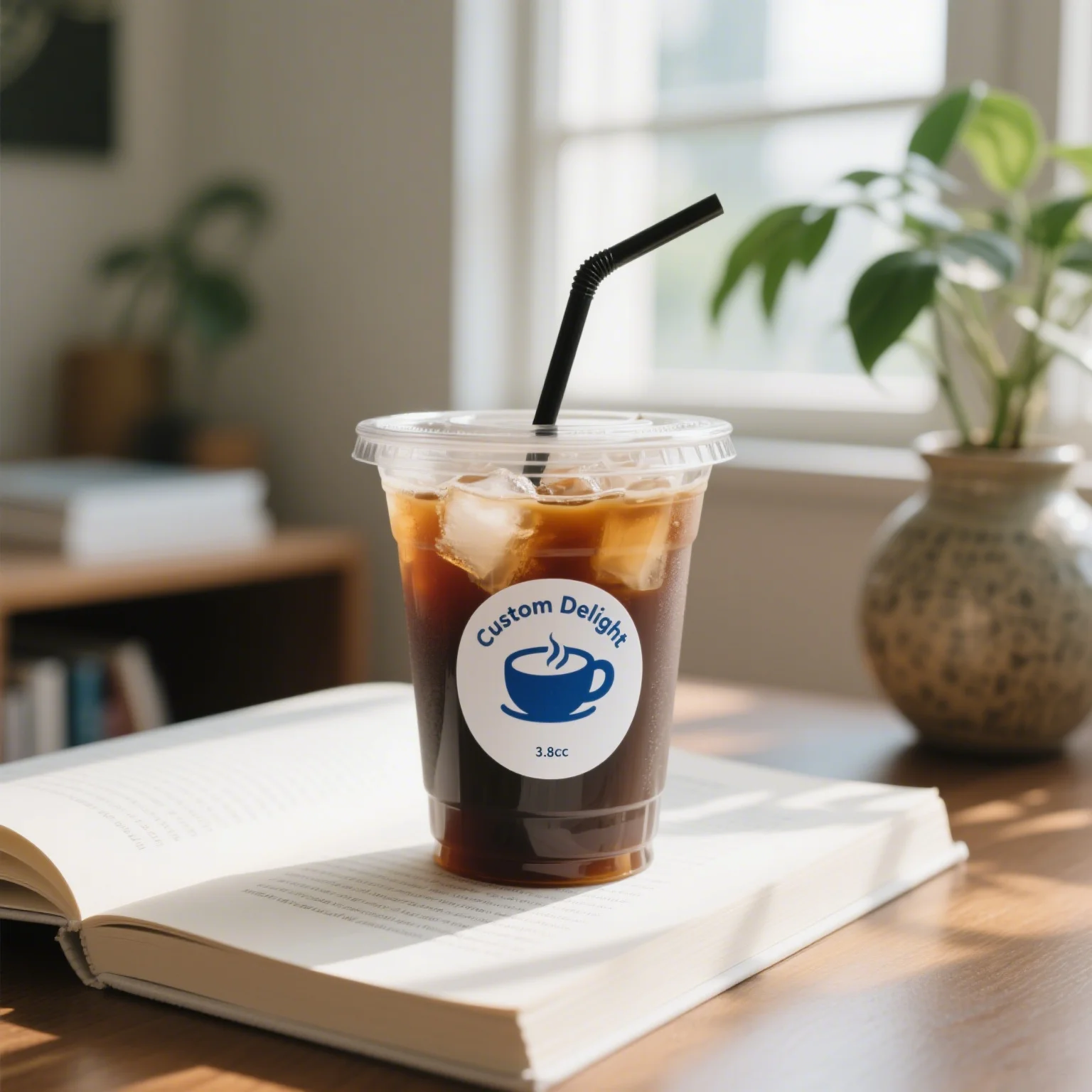 120PCS (10 Sheets) Custom Waterproof Vinyl Stickers – Personalized Coffee Cup Logo Labe... - SKU WVS12335 - UGI Packaging