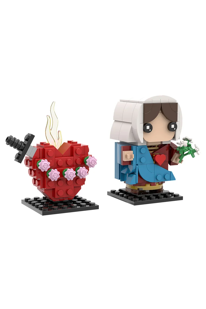 MOC Jungfrau Maria Modell Bausteine Cor Immaculatum Mariae Jesus Mutter Katholische Religion Figur Ziegel Spielzeug Geschenk – Detail 6