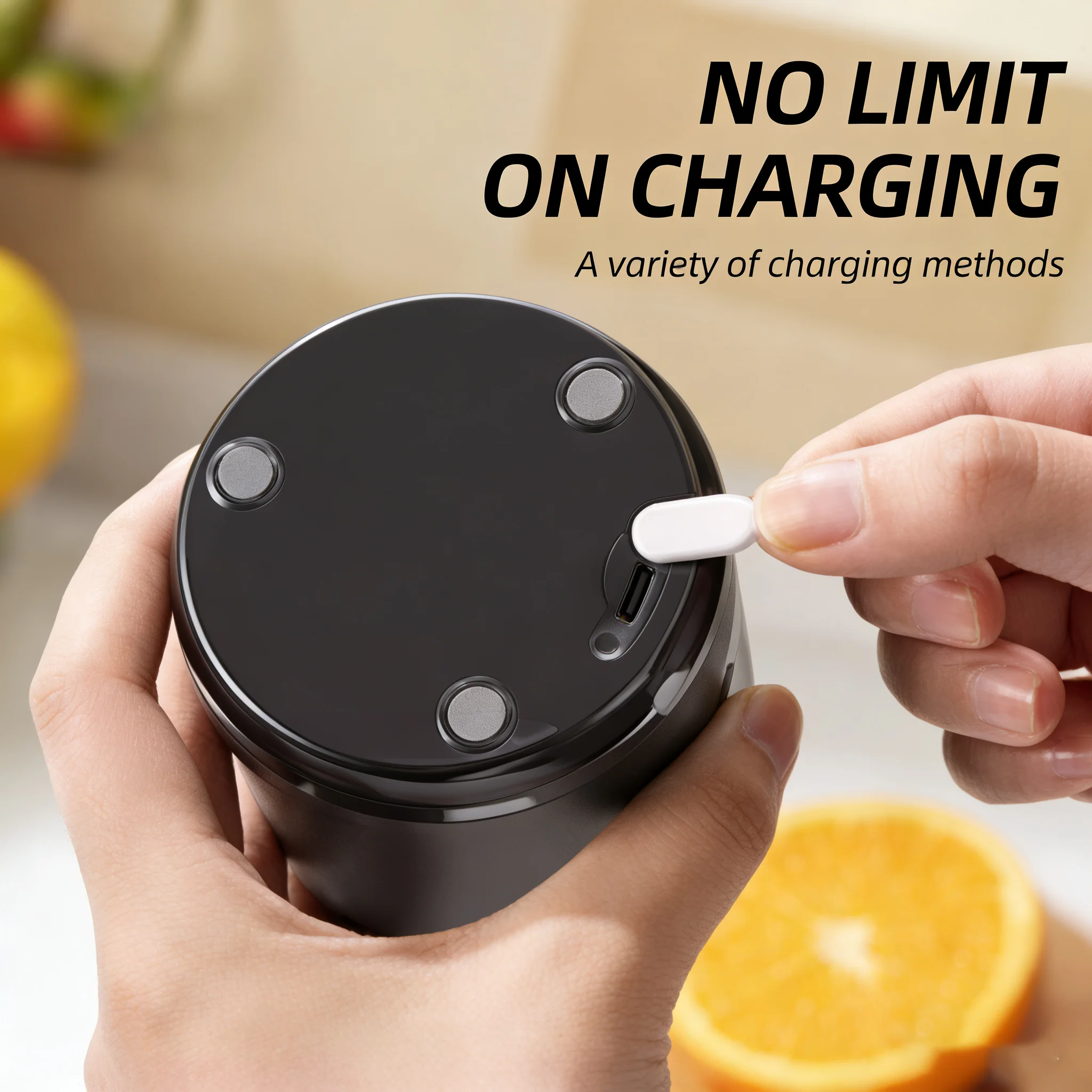 Portable Electric Juicing Cup, Mini Wireless Fruit Blender, USB Rechargeable Multifunctional Kitchen Juicer for Outdoor Use 5