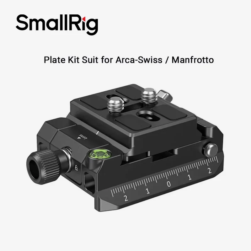 핸드헬드, 스태빌라이저 및 삼각대용 SmallRig Arca-Swiss / Manfrotto 호환 마운트 플레이트 키트 스트림라인 장면 전환 4234