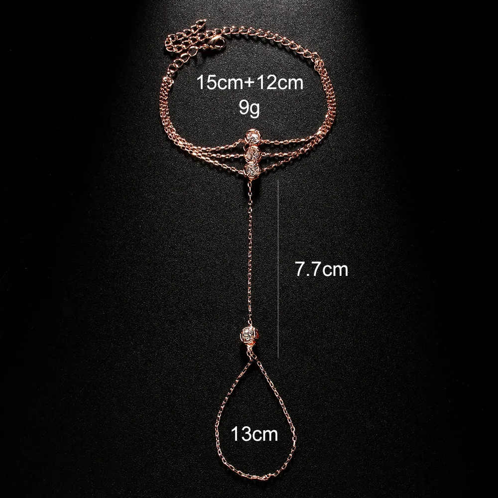 أزياء متعددة الطبقات الزركون اليد سلسلة أساور ربط...